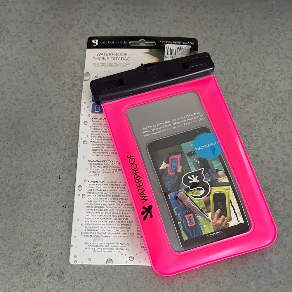 Geckobrands Waterproof Phone Dry Bag-Hot Pink
